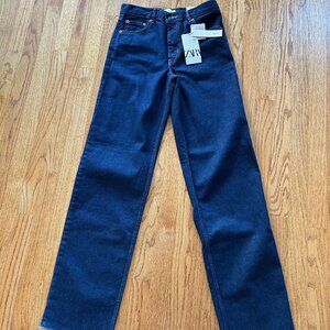 ZARA The New Daddy Jeans NWT  Size 4 Denim, Iconic Blue, Straight Leg